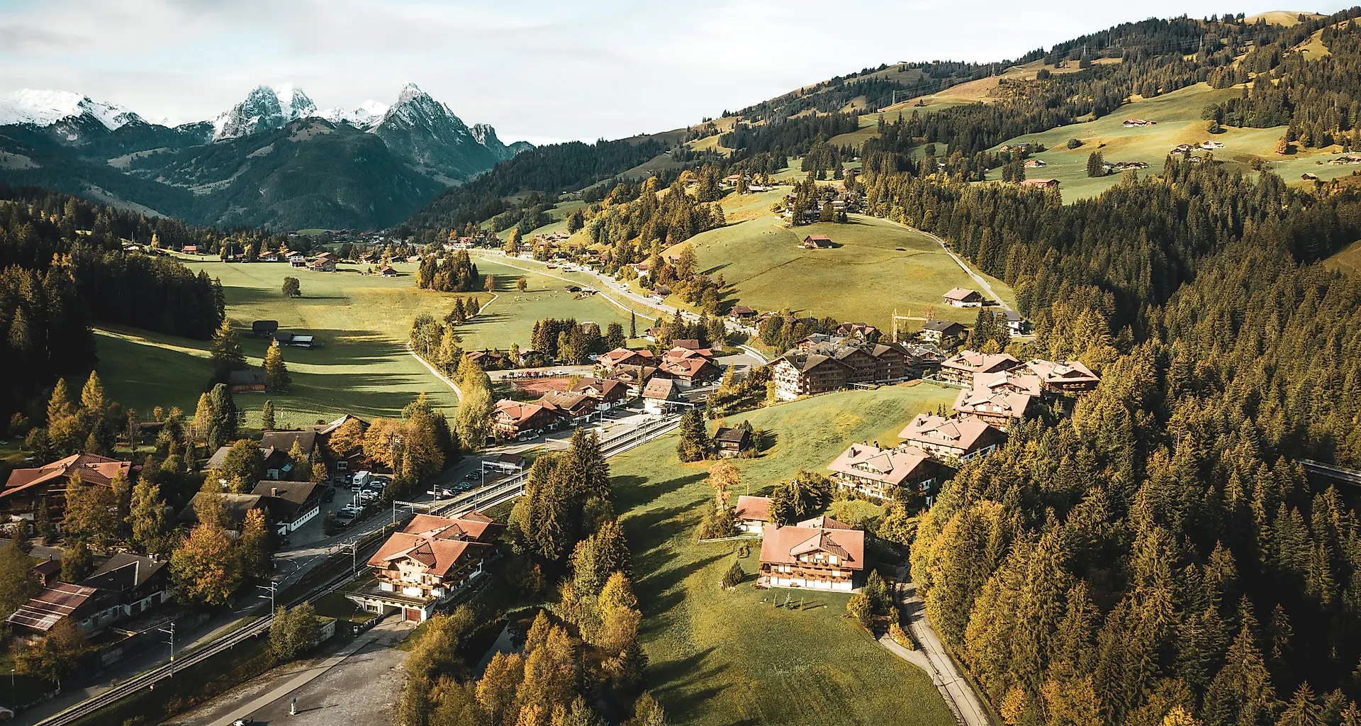 Swiss Alpine mountain landscape