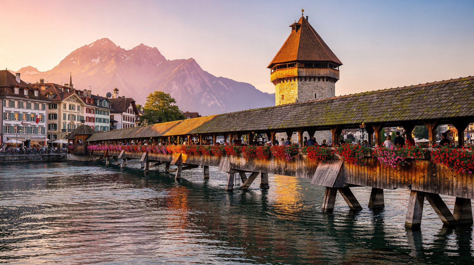 Lake Lucerne and Swiss Alps
